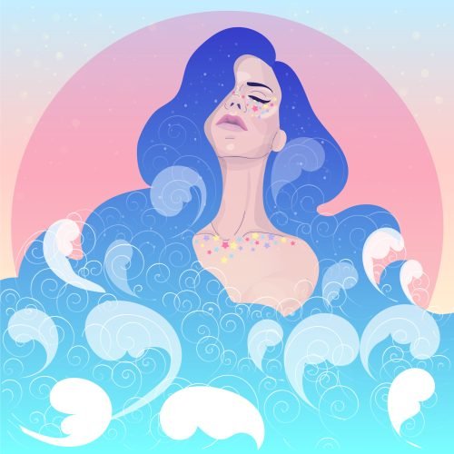 Vector,Goddess,Of,The,Sea,,The,Girl,With,The,Hair