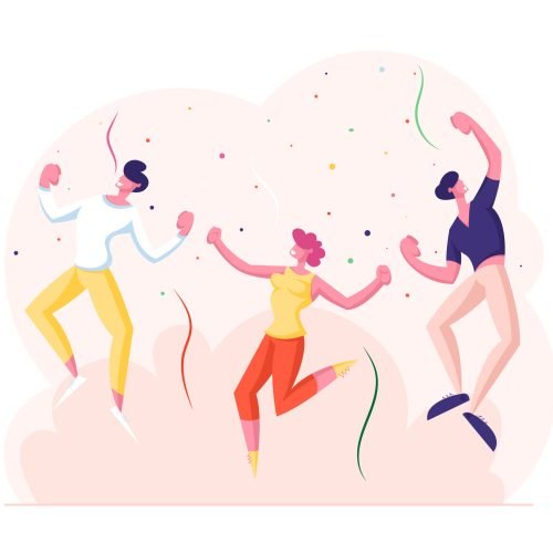 Happy,Young,People,Having,Party.,Joyful,Male,And,Female,Characters Happy,Young,People,Having,Party.,Joyful,Male,And,Female,Characters